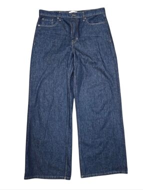 Banana Republic High Rise Rigid Wide Leg Jeans Light Wash Indigo Sz 32x32